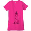 Ladies' Jersey Short-Sleeve Deep V-Neck T-Shirt Thumbnail