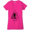 Ladies' Jersey Short-Sleeve Deep V-Neck T-Shirt Thumbnail