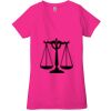 Ladies' Jersey Short-Sleeve Deep V-Neck T-Shirt Thumbnail