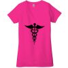 Ladies' Jersey Short-Sleeve Deep V-Neck T-Shirt Thumbnail