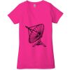 Ladies' Jersey Short-Sleeve Deep V-Neck T-Shirt Thumbnail