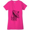 Ladies' Jersey Short-Sleeve Deep V-Neck T-Shirt Thumbnail