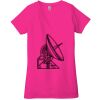 Ladies' Jersey Short-Sleeve Deep V-Neck T-Shirt Thumbnail