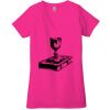 Ladies' Jersey Short-Sleeve Deep V-Neck T-Shirt Thumbnail